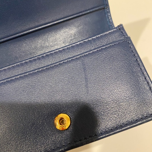 Prada Portacarte Di Cred Wallet Card Holder Vitello Move 1MC122 in Bluette - Picture 3 of 5